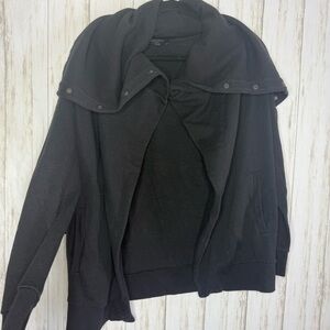 All Saints Black Sweatshirt with snaps